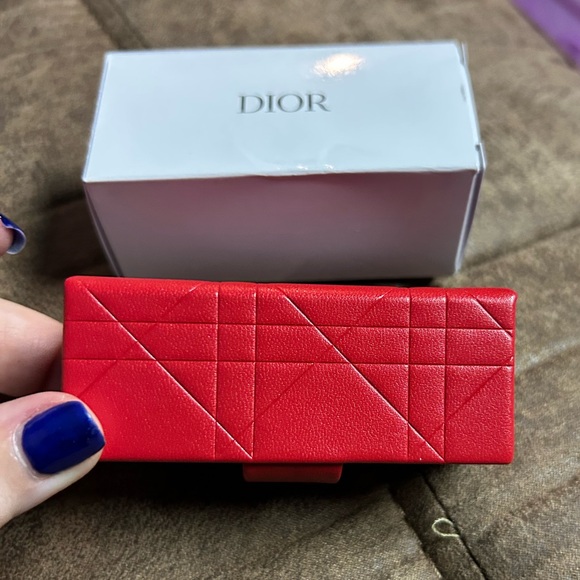 Dior Red Quilted Leather Lipstick Holder NWOT - Picture 6 of 6